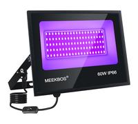 Lumiere Noire Soiree Fluo,60W Projecteur LED UV Extérieur,385-400nm Black light IP66 Etanche Lumière Noire Ultraviolet pour GLOW Party,Néon Fête,Peinture Fluorescente,Body Painting,Disco,DJ,Halloween