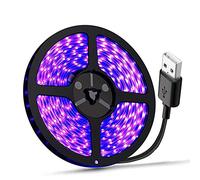 lumiere noire UV LED USB Noir DC5V 390nm-400nm 2m SMD 3528 120 LED Étanche IP65 Super Lumineuse pour Danse Corps Peinture Scène