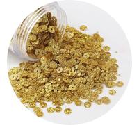 Lumière, Paillettes en vrac for couture, mariage, décoration, loisirs créatifs, scrapbooking et accessoires DIY (10 g)(07 Dark Gold,3mm 3000pcs)
