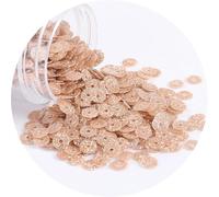 Lumière, Paillettes plates rondes en vrac de 10 g, idéales for la couture, décoration mariage, le scrapbooking et les accessoires DIY(23 Champange,3mm 3000pcs)