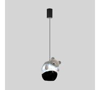 Lumière pendentielle au chevet, lampe de suspension en métal sphérique avec nuance acrylique, lustre à LED moderne - 12W - 3 modes de couleur, dessin animé Little ours Litto-linge pour la chambre
