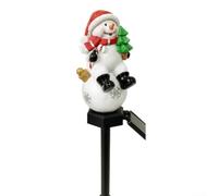 Lumière Père Noël Jardin Piquet 48cm Fer Extérieur | Installation pour facile câblage ni outils Alimenté par énergie pour décor festif en résine et ABS pour le jardin