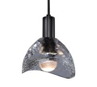 Lumière， Petit lustre de chevet nordique en verre noir, idéal for la chambre, le salon, salle bain ou un restaurant