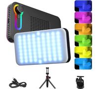 Lumiere Photo, Lumières LED pour Camera, 152 perles LED, CRI≥95, 2500-10000K, 3000mAh, 12 effets lumineux, trépied réglable et support de téléphone pour Studios, YouTube,TikTok, l'enregistrement Vidéo