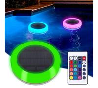 Lumiere Piscine Flottante avec Télécommande, Euakee Lumières de Piscine Flottantes, Lampe Piscine RGB à Couleur Changeante, IP68 Étanche Lampe Flottante pour Jardin Baignoire Spa Aquarium (A)