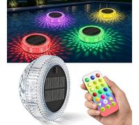 Lumiere Piscine Solaire Flottante avec Télécommande, Lampe Piscine LED | Solaire 7 Couleurs RGB, 4 Niveaux de Luminosité, Étanche IP68 Lumiere Piscines pour Spa Baignoire Bassin Jardin