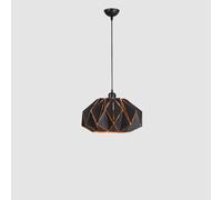 Lumière polygonale créative en Fer Nordique Minimaliste Noir E26 Lampe Suspendue 14,57 Pouces lustres à tête Unique Table à Manger comptoir de Bar luminaires décoratifs/K