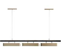 Lumière Postmoderne Luxe Métal Longue Rangée Lustre Simple Créatif Villa Bar Décoration Pendentif Nouveau Restaurant Italien Long Lustre Suspendu LED éclairage Intérieur Dimmable