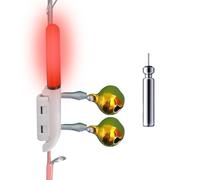 Lumière pour canne à pêche avec pince, lumière imperméable pour pointe de canne à pêche - Lampe de localisation de poissons rechargeable pour débutants, amateurs et utilisateurs