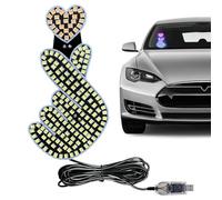 Lumière pour fenêtre de voiture - Éclairage d'ambiance dynamique Plug-in - Lampe LED en forme de cœur - pour camion pare-brise, porte de nuit, saint femmes, hommes, conduite de nuit