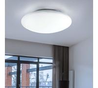 Luminaire de Salon Plafonnier Couloir Métal Blanc Rond 1x LED