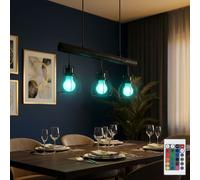 Lumière pour Salle à Manger Suspendue Holzleuchte Dimmable LED Éloigné Grille