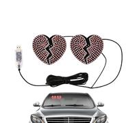 Lumière pour vitre arrière de voiture, décoration automobile en forme de cœur aimant - Lumière d'avertissement pour la fenêtre arrière de la voiture, SUV, camping-car, berline, monospace