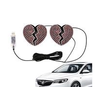 Lumière pour vitre arrière de voiture - Décoration de véhicule en forme de cœur aimant - Lumière d'avertissement pour la fenêtre arrière de voiture, pour SUV, RV, berline, camion, monospace