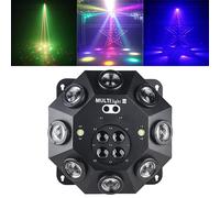 Lumière principale mobile, 150 W RGBW 4 en 1 LED lumières de scène DJ, lumières DJ avec rotation infinie et activation du son pour fête DJ de mariage et Live House