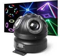 Lumière principale mobile, 70 W RGBW 4 en 1 LED lumières de scène DJ, lumières DJ à rotation infinie avec son activé pour fête DJ de mariage et Live House