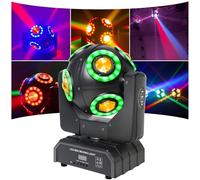 Lumière principale mobile, LED RGBW 4 en 1 boule à effet de faisceau, lumières DJ avec son activé pour fête DJ de mariage et Live House