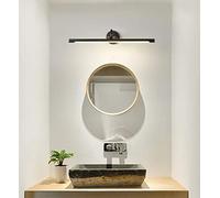 Lumière Rétro Miroir,Lumière Murale Intérieure Réglable Miroir,Led Tout Cuivre Acrylique Lampe Murale Salle Den,Pour La Chambre Salon Toilettes Armoire Dressing Table,/Black/35Cm 7W