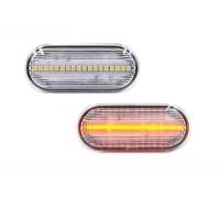 Lumière rétroviseur latéral Feux Position Latéraux Ambre À Lentille Fumée Accessoires Voiture Pour Vw MK4 Pour Golf Pour Bora B5 B5.5 Pour Passat Pour GTI Style(Clean lens)