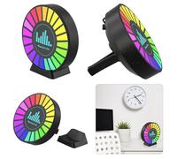 Lumière RVB à activation vocale 2K HD avec 8 modes de vitesse et microphone intégré pour enquête paranormale et détection EVP, noir (C)