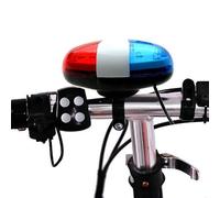 Lumière Sirène De Police 6led 4 Tons, Sonnette Électronique Pour Vélo, Cyclisme, Anneau En Métal, Accessoires De Vélo