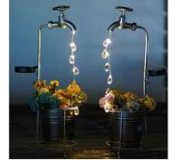Lumière solaire bouilloire, robinet goutte d’eau pot de fleurs lumière de pelouse lumière de jardin extérieur de cour