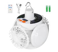Lumière Solaire De Camping,Lampe LED Portable En Forme De Ballon De Foot Avec Ventilateur Et Crochet - Lampe Rechargeable USB Pliable Pour Tente Maison Intérieur Extérieur Randonnée Urgence