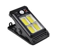 Lumière solaire de jardin - Lampe à clip LED étanche, éclairage extérieur de 300LM avec batterie de 1200mAh, coque en ABS Éclairage de nuit à énergie solaire | Dispositif à clip pour pas