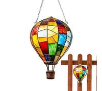 Lumière solaire en montgolfière | Lampe à flamme scintillante extérieure, lanterne de montgolfière à la gueule de Noël pour anniversaire de Noël Halloween Patio Yard Garden