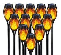 Lumière Solaire Extérieure, 12pack Lampes Solaires Exterieures Jardin, LED Luminaire Exterieur Solaire pour Déco Jardin, Torche Jardin Eclairage Exterieur Solaire pour Decoration Jardin Patio Terrasse