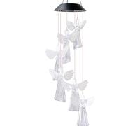 Lumière Solaire Extérieure Contrôle Ange Carillon Suspension Lumières Bouteille de Souhait LED Décoration de Jardin Lumières Colorées
