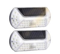 Lumière Solaire Extérieure - Luminaire Extérieur avec Détecteur de Mouvement - Lampe Étanche 2 Paire Économie D'Énergie Pour Patio Arrière-Cour Allée Jardin Entrée