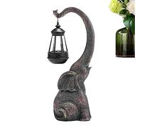 Lumière Solaire - Jardin éléphant Décoration Jardin | Artisanat en résine rétro, Jardin Automatique, Ornement Jardin, imperméable pour Parcs,