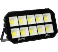 Lumière solaire, Projecteur LED, projecteur LED super lumineux blanc froid, lumière d'inondation extérieure, lumières de sécurité IP65 for terrain de sport, garage, jardin, arrière-cour(500W)
