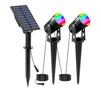Lumière Solaire Rvb IP65 Lumière LED Solaire Lumière Solaire Extérieure For Décor De Chemin De Jardin Applique Murale Solaire Projecteur Solaire Rvb