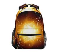 Lumière Sombre Étincelle Brûlante Cartable Sac à Dos Ecole étudiant Scolaire d'ordinateur pour Voyage Ados Filles Garçons Enfant