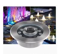 Lumière Sous-marine À Bague LED, Lumière De Fontaine Submersible RVB, Éclairage Sous-marin Encastré À Basse Tension AC 24V, Facile À Installer IP68 Lumières De Paysage D'eau À Trou Moyen(Green,12w)