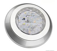 Lumière sous-marine de fontaine d'anneau de LED - Lumière de piscine menée par Ip68 d'acier inoxydable - AC/DC 12/24V 6-54W Argent Ip68 lampes imperméables lumières sous-marines(White Light,9w)