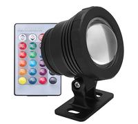 Lumière Sous-marine étanche à LED RVB Multicolore pour Projecteur de Paysage de Fontaine de Jardin, avec Télécommande pour Piscine, Conception étanche pour Parcs, 1 PC (aluminium plastifié