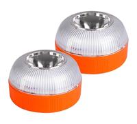 Lumière stroboscopique, 2 pièces, lumières LED d'urgence rechargeables avec Base magnétique pour voitures et motos, magnétique