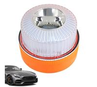 Lumière stroboscopique ambre - Lampe d'avertissement LED V16 7,5 x 6,5 cm, balise portable à base magnétique, double mode clignotant stable | Véhicule de remorquage de remorque, camping-car, chasse-ne