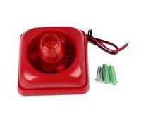 Lumière stroboscopique d'alarme de sirène Industrielle, sirène d'urgence | 115dB avec lumière clignotante rouge, système d'alerte de sécurité ABS pour usine, école de bureau