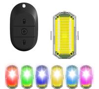 Lumière Stroboscopique de Drone,Feux d’Avertissement pour Motos, Flash LED 7 Culeurs et Sept Modes,Chargement USB Pour Moto Vélo RC Voiture Drone M6