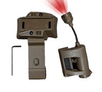 Lumière stroboscopique IR, lampe de poche à montage sur rail - Lampe de travail LED IR rouge/vert/blanc - Signal lumineux de survie avec système de montage, accessoires de casque pour la survie en