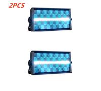 Lumière stroboscopique LED 200W, 2 pièces, Super brillante, RGBW 4 en 1, 48 cloisons blanches 8000K DMX Dj, barre de lavage, effets d'éclairage de scène stroboscopiques 2PCS