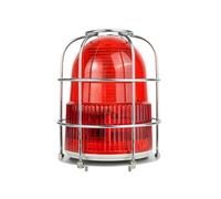Lumière stroboscopique LED industrielle pour alarmes d'urgence publiques, sirène de sécurité intérieur/extérieur avec filet de protection (AC 220 V-rouge)