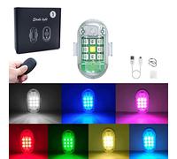 Lumière stroboscopique LED sans Fil Haute luminosité,lumières vol Drone 7 Couleurs,lumières Drone stroboscopiques LED,pour Drone télécommandé,Moto,Voiture,vélo (1 pièces)