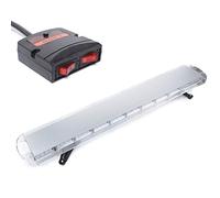 lumière stroboscopique Super Lumineuse 96LED Bande d'éclairage d'urgence stroboscopique lumière d'avertissement Pilote Ambre DC 12-24V