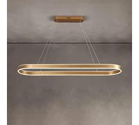 Lumière suspendu à LED moderne, éclairage suspendu au plafond à cycle long en aluminium avec des lampes de suspension à nuance en acrylique, des lumières de goutte à chambres simples, du lustre