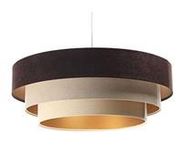 Lumière suspendue Triniti Brown/Beige 1XE27 H: 102cm Ø 60cm Dimmable